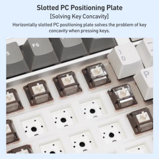 AULA F108 PRO Tri-Mode Vezeték Nélküli Mechanikus Gamer Billentyűzet - Sárga-Fehér