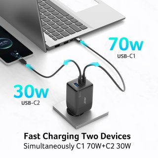 Acer GaN Charger 100W 2x USB-C + 1x USB-A hálózati adapter