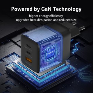 Acer GaN Charger 100W 2x USB-C + 1x USB-A hálózati adapter