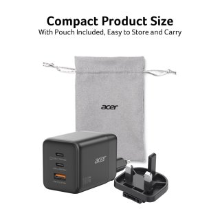 Acer GaN Charger 100W 2x USB-C + 1x USB-A hálózati adapter
