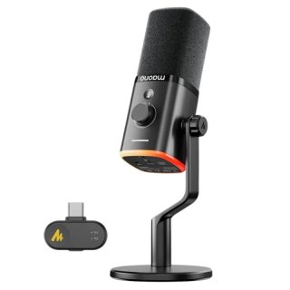 MAONO PD100W Vezeték Nélküli Streamer Mikrofon RGB