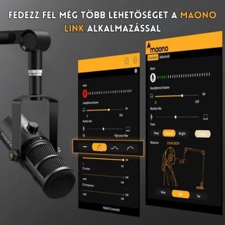 MAONO PD400X USB/XLR Dynamic Streamer/Podcast Mikrofon - Fekete