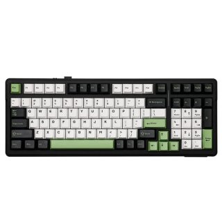 AULA F99 Vezeték Nélküli Mechanikus Gamer Billentyűzet - Fekete-Fehér-Zöld
