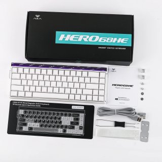 AULA HERO68 HE Magnetic Switch Mechanikus Gamer Billentyűzet - Fehér