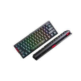 AULA AG60 eSport Magnetic Switch Mechanikus Gamer Billentyűzet - Fekete-Átlátszó