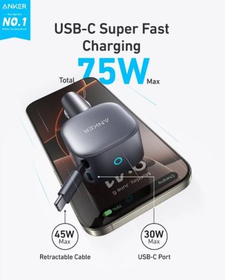 Anker Nano 75W autós töltő