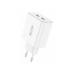Foneng EU50 2x USB-C Gyorstöltő GaN Hálózati Adapter 35W - Fehér