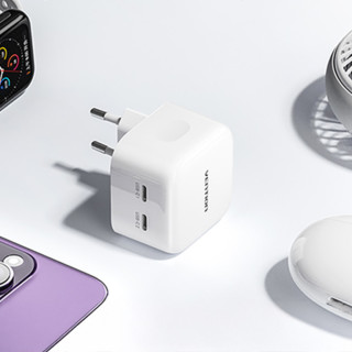 Vention FBPW0-EU USB-C GaN Gyorstöltő Hálózati Adapter 35W - Fehér