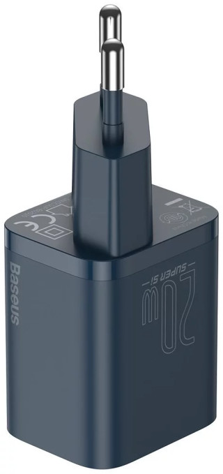 Baseus Super Si 1C Gyorstöltő Hálózati Adapter 20W + USB-C-Lightning kábel - Kék