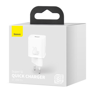 Baseus Super Si 1C Gyorstöltő Hálózati Adapter 20W - Fehér