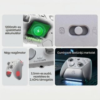 GameSir G7 Pro Tri-Mode Vezeték Nélküli Kontroller - Fehér