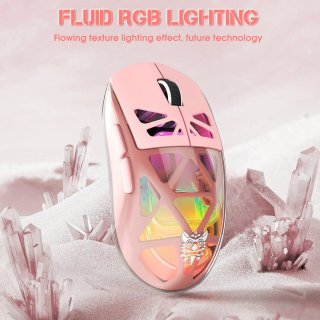 Onikuma CW930 Tri-Mode Vezeték Nélküli Gamer Egér - Pink