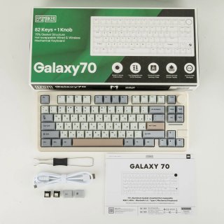 Epomaker Galaxy70 Tri-Mode Vezeték Nélküli Mechanikus Gamer Billentyűzet