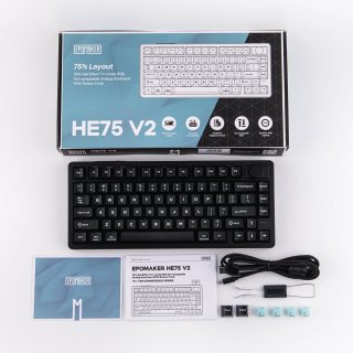Epomaker HE75 V2 Tri-Mode Magnetic Switch Mechanikus Gamer Billentyűzet