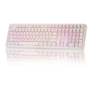 AULA F108 PRO V2 Tri-Mode Vezeték Nélküli Mechanikus Gamer Billentyűzet - Pink