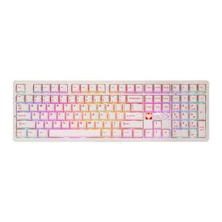 AULA F108 PRO V2 Tri-Mode Vezeték Nélküli Mechanikus Gamer Billentyűzet - Pink