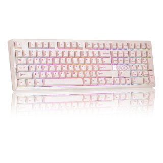 AULA F108 PRO V2 Tri-Mode Vezeték Nélküli Mechanikus Gamer Billentyűzet - Pink