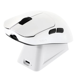 AULA SC380 Pro Tri-Mode Vezeték Nélküli Gamer Egér + Dokkoló - Fehér