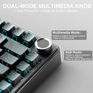 AULA F75 HE Tri-Mode Magnetic Switch Mechanikus Gamer Billentyűzet