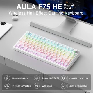 AULA F75 HE Tri-Mode Magnetic Switch Mechanikus Gamer Billentyűzet