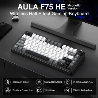AULA F75 HE Tri-Mode Magnetic Switch Mechanikus Gamer Billentyűzet