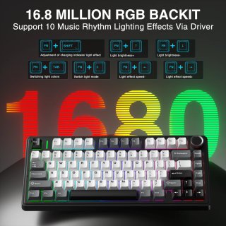 AULA F75 HE Tri-Mode Magnetic Switch Mechanikus Gamer Billentyűzet