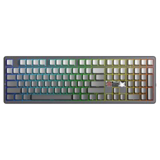 AULA F108 PRO V2 Tri-Mode Vezeték Nélküli Mechanikus Gamer Billentyűzet - Szürke