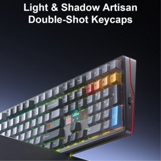 AULA F108 PRO V2 Tri-Mode Vezeték Nélküli Mechanikus Gamer Billentyűzet - Szürke