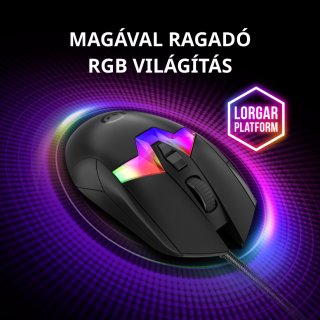 LORGAR Pro MSP80 Vezetékes Gamer Egér - Fekete