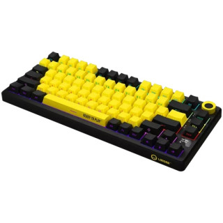 LORGAR KBP7075W Vezeték Nélküli Mechanikus Gamer Billentyűzet - Fekete/Sárga (Angol Kiosztás)