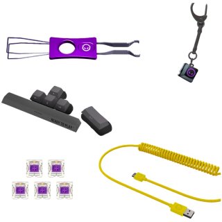 LORGAR KBP7075W Vezeték Nélküli Mechanikus Gamer Billentyűzet - Fekete/Sárga (Angol Kiosztás)