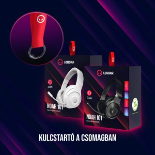 LORGAR Noah 101 3,5 mm-es Gamer Headset - Fehér