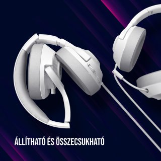 LORGAR Noah 101 3,5 mm-es Gamer Headset - Fehér