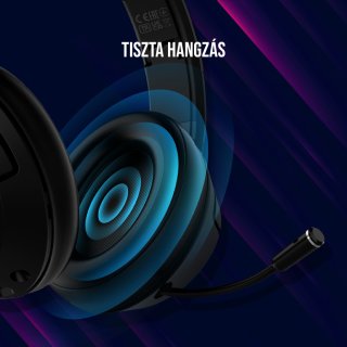 LORGAR Noah 101 3,5 mm-es Gamer Headset - Fekete