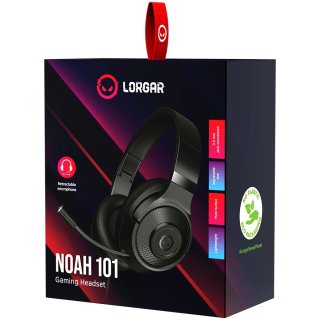 LORGAR Noah 101 3,5 mm-es Gamer Headset - Fekete
