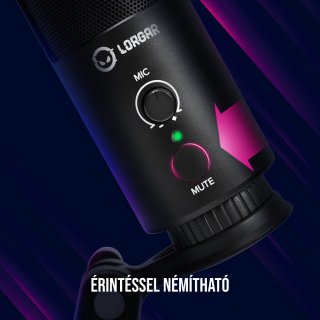 LORGAR Voicer 721 Gamer Mikrofon - Fekete