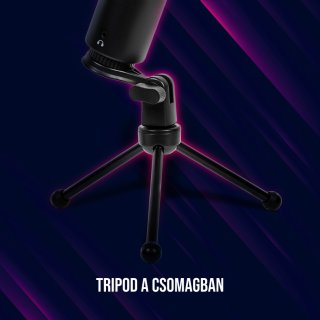 LORGAR Voicer 521 Gamer Mikrofon - Fekete