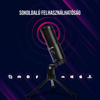 LORGAR Voicer 521 Gamer Mikrofon - Fekete