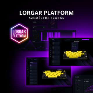 LORGAR KBP7075W Vezeték Nélküli Gamer Billentyűzet -Fehér