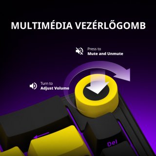 LORGAR KBP70MW, Vezetéknélküli 65% Mechanikus Gamer Pro Billentyűzet - Fekete-Piros