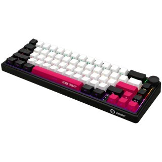 LORGAR KBP70MW, Vezetéknélküli 65% Mechanikus Gamer Pro Billentyűzet - Fekete-Piros