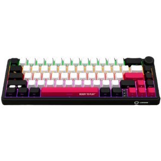 LORGAR KBP70MW, Vezetéknélküli 65% Mechanikus Gamer Pro Billentyűzet - Fekete-Piros