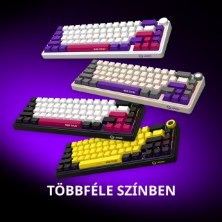 LORGAR KBP70MW, Vezetéknélküli 65% Mechanikus Gamer Pro Billentyűzet Bézs