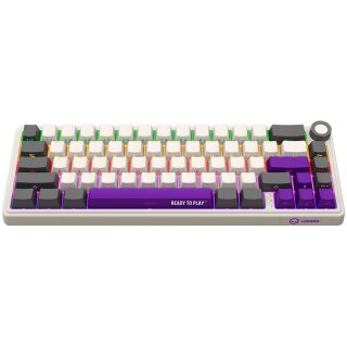 LORGAR KBP70MW, Vezetéknélküli 65% Mechanikus Gamer Pro Billentyűzet Bézs