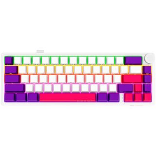 LORGAR KBP70MW, Vezetéknélküli 65% Mechanikus Gamer Pro Billentyűzet - Fehér