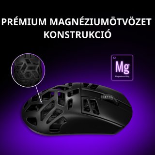 LORGAR Elite MSE90W Tri-Mode Gamer Egér - Fekete