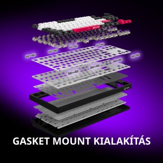 LORGAR KBP70 TKL vezeték nélküli billentyűzet, RGB világítás, angol kiosztás, fekete