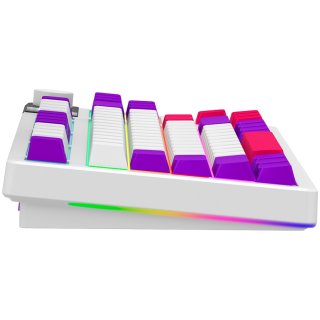 LORGAR KBP70 TKL vezeték nélküli billentyűzet, RGB világítás, angol kiosztás, fehér