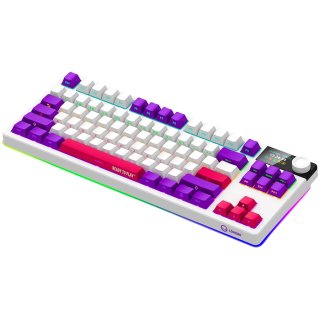 LORGAR KBP70 TKL vezeték nélküli billentyűzet, RGB világítás, angol kiosztás, fehér