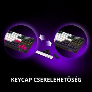 LORGAR KBP70 TKL vezeték nélküli billentyűzet, RGB világítás, angol kiosztás,fekete-sárga